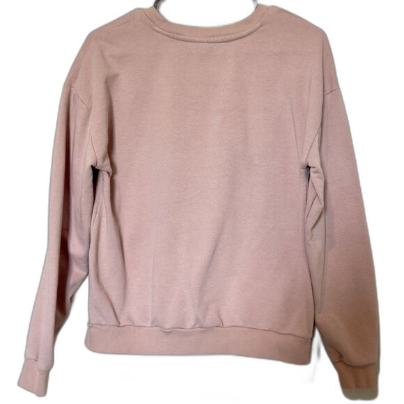 APT 9 Y2K Sweater Womens Small Pink Floral Embroidered Pullover Sequin Detail - Picture 5 of 7